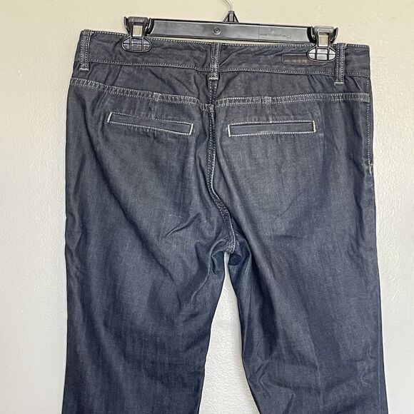 ELIE TAHARI Womens Jeans Sz 10 Dark Mid Rise Wash Pockets Rodeo Western Country - Picture 13 of 16